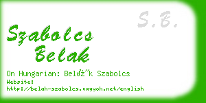 szabolcs belak business card